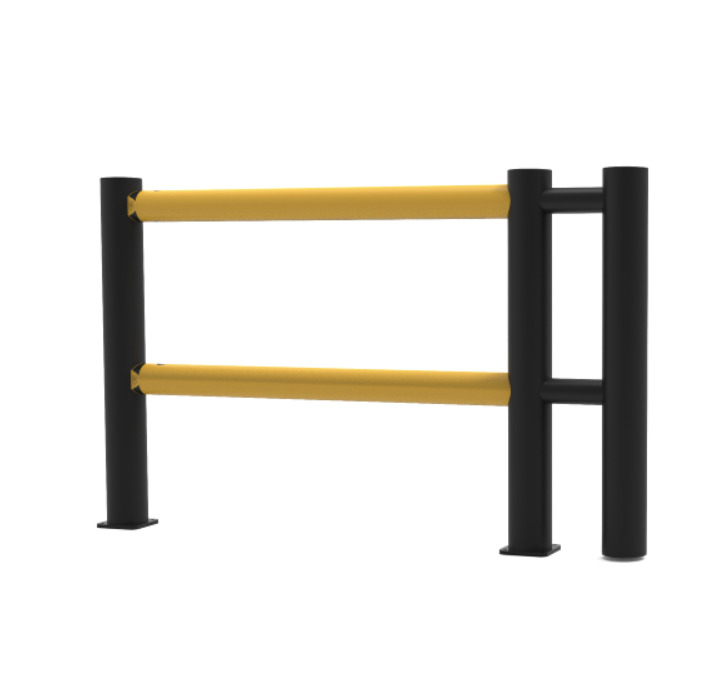 歩行者バリアと共に使用されるスライド式のポリマーゲート